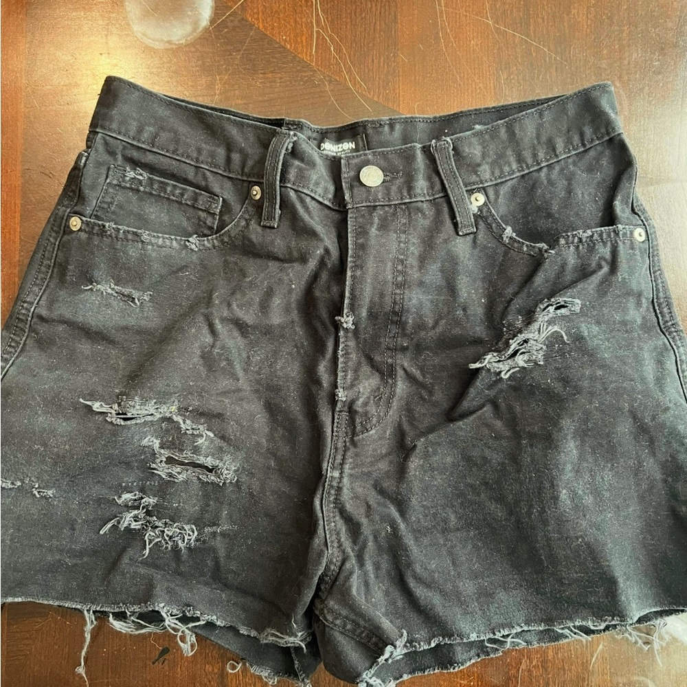 Denizen from Levi's Black Distressed Jean Shorts